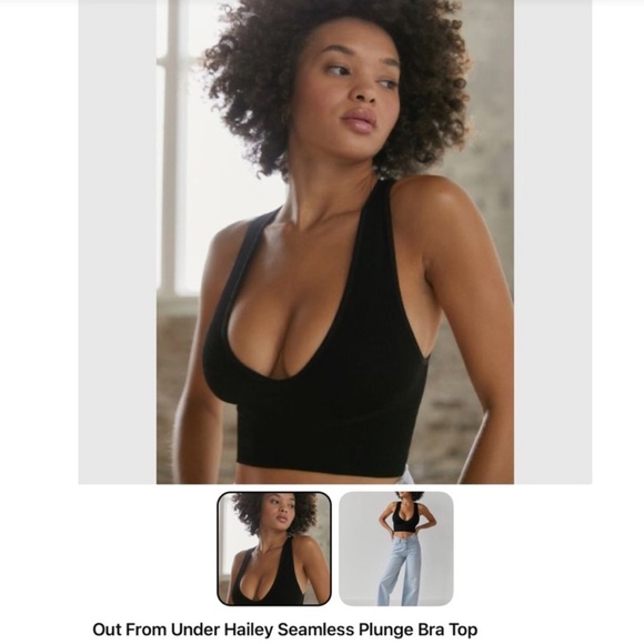Urban outfitters Out From Under Hailey Seamless Plunge Bra Top Size: large - Picture 1 of 2